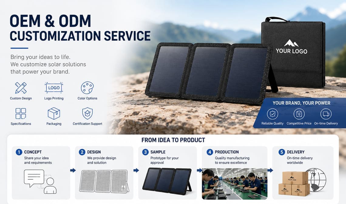custom foldable solar panel